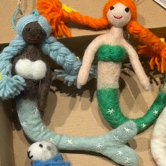 Handmade Felt Magical Mermaids